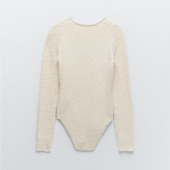 NWOT Zara Textured Knit Bodysuit - Picture 5 of 9